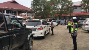 Polres Tanah Bumbu, Giring Pengendara Bermotor Untuk di Vaksin