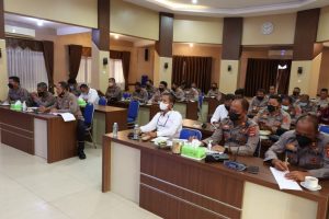 Polres Banjar Gelar Evaluasi Kamtibmas dan Vaksinasi Booster