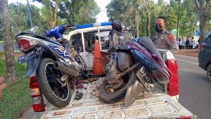 Terungkap, Penyebab Kecelakaan Sesama Motor didepan Stadion Pertasi