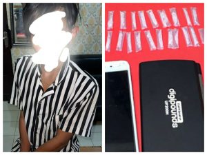 Personil Polsek Simpang Empat, Amankan Pemuda Bawa Sabu-sabu