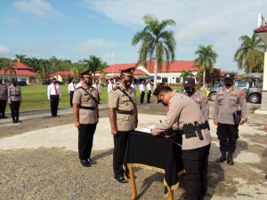 Kapolres Pulang Pisau Pimpin Sertijab Kabag Log dan Dua Kapolsek