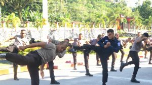 Tingkatkan Kemampuan, Satbrimob Polda Kalteng, Rutin Latihan Beladiri