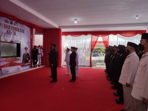 Polres Tanah Bumbu Ikuti Upacara HUT Bhayangkara ke-76 Secara Virtual