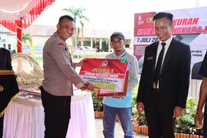Turut Meriahkan Hut Bhayangkara ke-76 PPWI Raih Juara I Lomba Domino