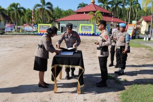 Kapolsek Kahayan Kuala Berganti, Sertijab Dipimpin Kapolres Pulang Pisau