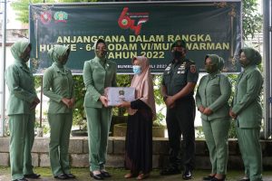 HUT Kodam VI/Mulawarman ke-64, Persit Kartika Chandra Sambangi Warakawuri Kodim 1022/TNB