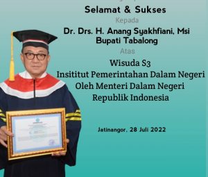 Bupat Tabalong Raih Gelar Doktor di IPDN Jabar