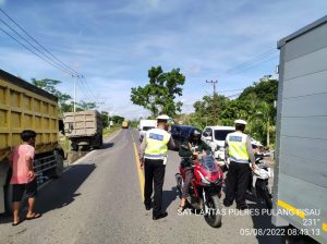 Polres Pulang Pisau Gelar Razia, 5 Ranmor Ditindak