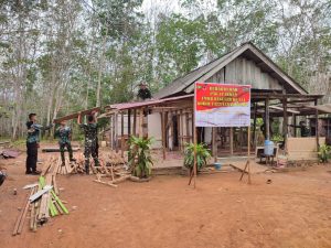 Kini Giliran Rumah Juarman Direhab Satgas TMMD ke-114 Kodim Tanah Bumbu