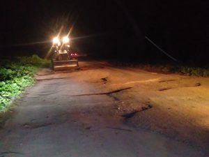 Setelah Diberitakan Berlubang, Jalan Provinsi Kalteng Diperbaiki PT Sungai Rangit