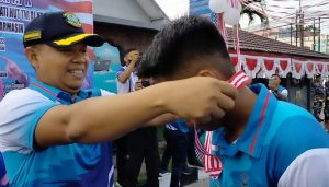 Peringati HUT TNI AL Ke-77, Lanal Banjarmasin Gelar Navy Fun Run
