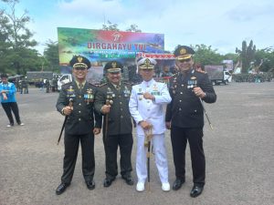 Dandim 1022 Bersama Forkompimda Hadiri Upacara HUT ke-77 TNI di Banjarbaru