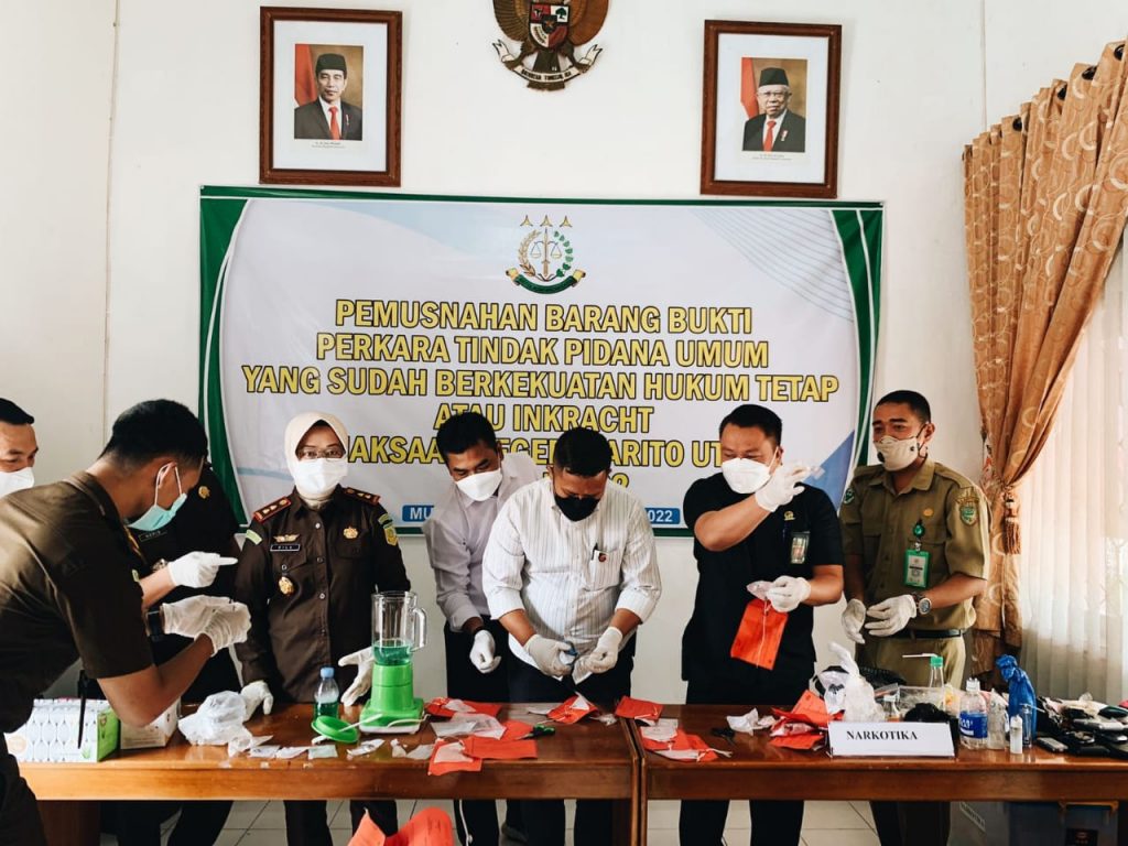 Kejari Barito Utara Musnahkan Barbuk 59 Kasus, Narkoba Mendominasi Oharda dan TPUL