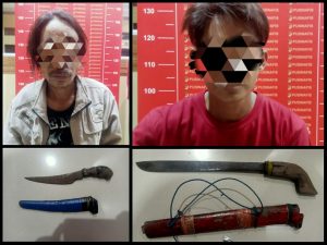 Bawa Sajam ke Warung, 2 Pria di Kapuas Digelandang Polisi