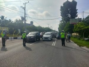 Kenang Jasa Pahlawan Ditlantas Polda Kalteng Ajak Pengguna Jalan Heningkan Cipta