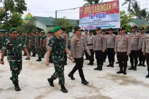 Wujud Sinergitas, Menjaga Kamtibmas Polres dan Kodim Kuala Kapuas Gelar Apel Gabungan