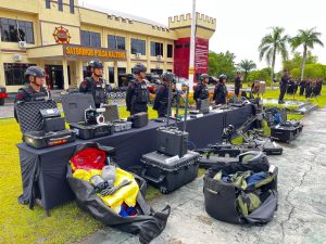 Satuan Brimob Polda Kalteng Apel Gelar Peralatan dan Kendaraan