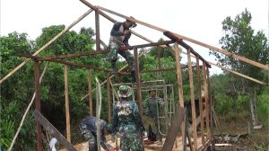 Peduli Warga Tidak Mampu, Kodim Tanah Bumbu Rehap Rumah Tak Layak Huni