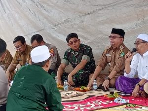 Danramil Satui Hadiri Pemasangan Tiang Pancang Ponpes Tahfizul Qur’an Al-Falah