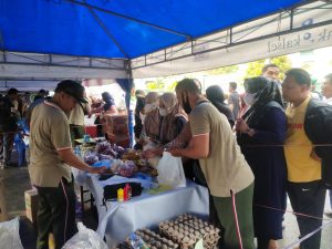 Kodim Tanah Bumbu Buka Stand Pasar Murah, Dalam Waktu Singkat Sembako Ludes