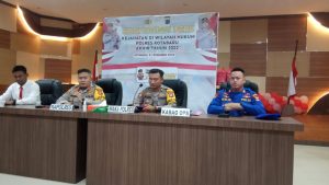 Konferensi Pres Akhir Tahun 2022, Polres Kotabaru Selesaikan 131 Kasus