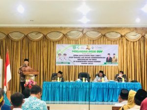 Sekda Tanbu Hadiri Deklarasi Desa Open Defecation Free