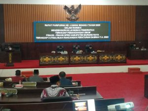 DPRD Murung Raya Gelar Paripurna, 3 Buah Raperda 2023