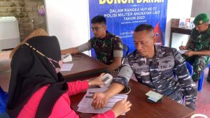 Serentak Seluruh Indonesia, Hut Polmal Ke 77 Pangkalan TNI AL Kotabaru Gelar Donor Darah