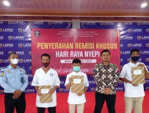Tiga Warga Binaan Lapas Banjarbaru Dapat Remisi Hari Nyepi