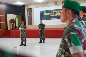 Dandim Tanah Bumbu Pimpin Ucapara Kenaikan Pangkat dan Purna Tugas