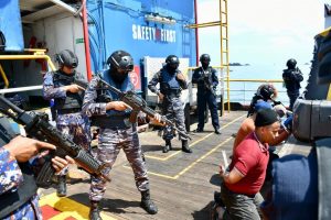 Lanal Banjarmasin Gelar Exercise ISPS di Perairan Tabanio Kalsel