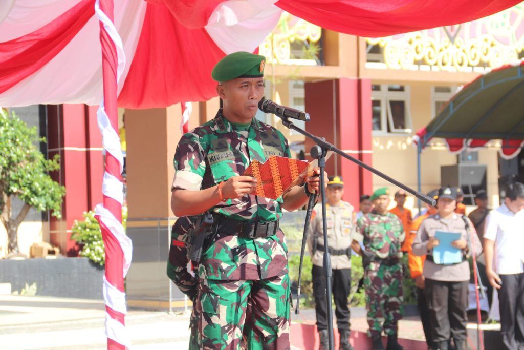 Dandim Kuala Kapuas Pimpin Apel Kesiapsiagaan Personil Karhutla di Pulau Pisau