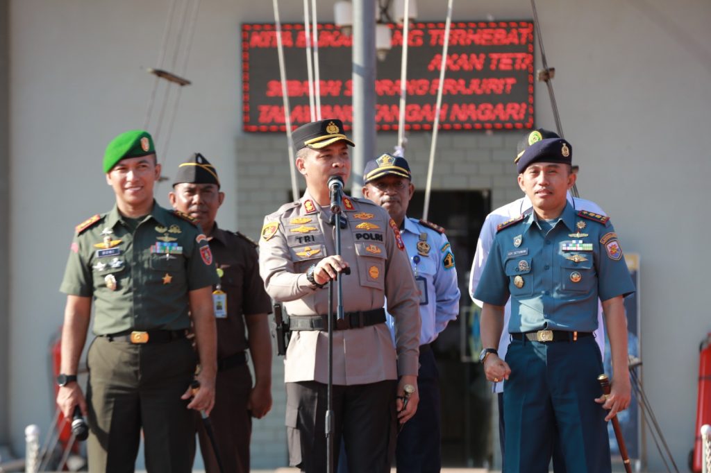 Kapolres Kotabaru Pimpin Apel Sinergitas Sa’ijaan Presisi Bersama TNI-POLRI