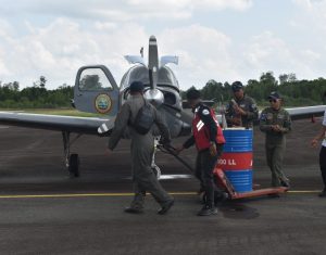 Ada apa, 6 Pesawat TNI-AL Mendarat di Bandara Gusti Syamsir Alam Kotabaru