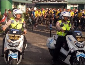 Perkuat Sinergitas Jelang Pemilu 2024, TNI-Polri di Kuala Kapuas Gowes Bersama