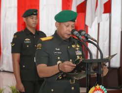 Danrem Panju Panjung Pimpin Sertijab Dandim Sampit dan 3 Pejabat Utama Korem