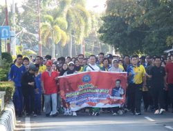 Masyarakat Pulang Pisau Antusias Ikuti Jalan Sehat dan Senam Bersama BNK Pulpis