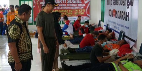 Warga Satui Antusias Ikuti Baksos Kodim Tanah Bumbu