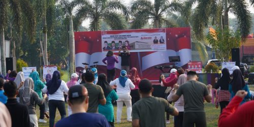 Kapenrem Panju Panjung Hadiri Senam Bersama HUT DPD RI ke-19