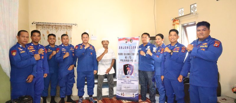 HUT ke-73 Satpolairud Polres Kotabaru Anjangsana ke Purnawirawan