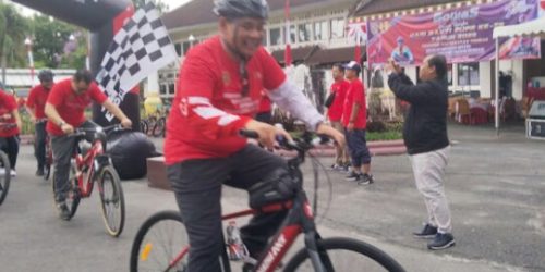 Keliling Palangka Raya, Gowes Meriahkan Hari Bakti PUPR