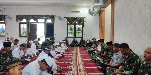 Kodim 1022Tanbu Menggelar Doa Bersama Memperingati Hari Juang TNI AD Ke-78 dan HUT Korem 101/Antasari Ke-62