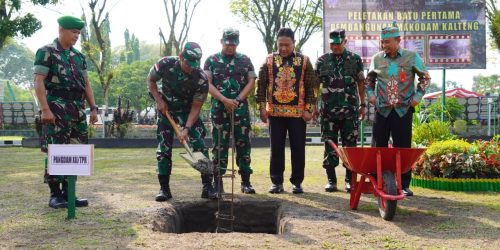 Pangdam Tanjungpura dan Wagub Kalteng Letakkan Batu Pertama Pembangunan Kodam