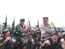 Komandan Korem 102/Pjg Sambut Kedatangan Satgas Yonif 631/Atg dari Papua