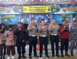 Wakil Ditlantas Polda Kalsel Sambangi Pos Pengamanan Nataru Polres Kotabaru