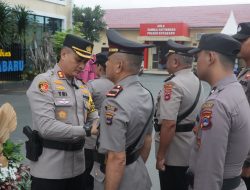Kapolres Kotabaru Pimpin Sertijab Polsek Pamukan Utara dan Buka Latihan Bintara