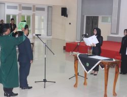 Lantik Satu Pejabat Pimpinan Tinggi Pratama, Ini Pesan Pj Bupati Hj. Nunu Andriani