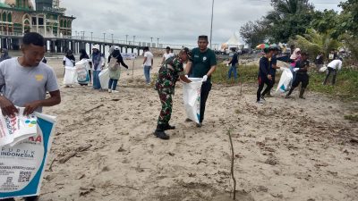 HPSN 2024, Koramil Kusan Hilir Gelar Aksi Bersih-bersih dan Tanam Pohon