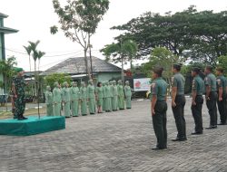 Dandim Tanah Bumbu Pimpin Upacara Kenaikan Pangkat 9  Personel, Ini yang Disampaikan