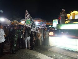 Danramil Kusan Hilir Hadiri Pelepasan Festival Tanglong malam Idul Fitri